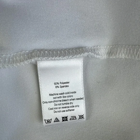 Alo Yoga CoolFit Tank Top Women's Large White Aqua V-neck Racerback Gym (1284)‎ - Picture 5 of 9